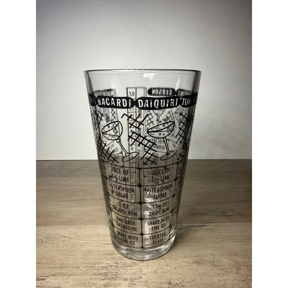 Vintage Federal Glass Cocktail Mixing Glass